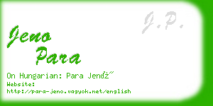 jeno para business card